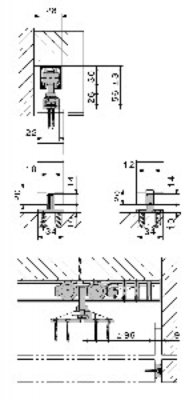 FERRURES POUR PORTES COULISSANTES 059.012